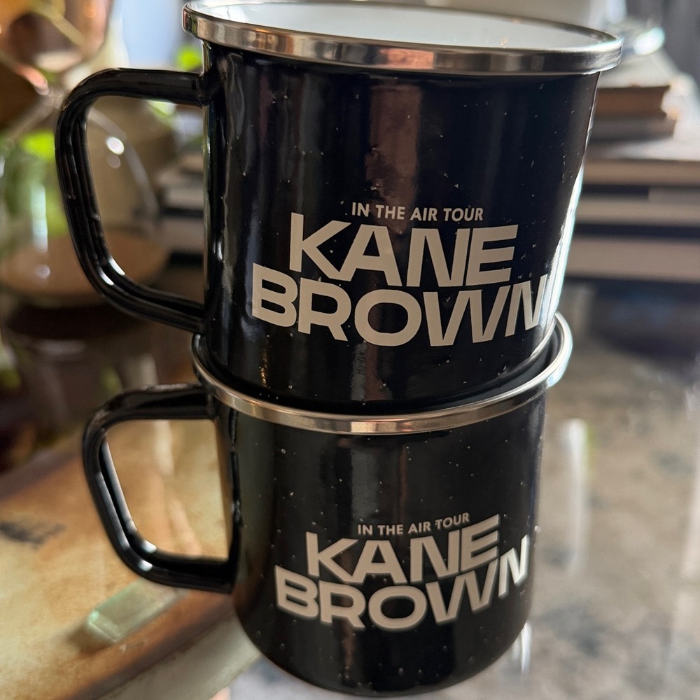 Kane Brown souvenir Tour in the Air camping cups Black Mugs matching Rare